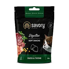 Ласощі для котів Savory Digestion 50 г - качка з тим'яном