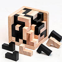 Дерев'яний кубик-головоломка L-форма