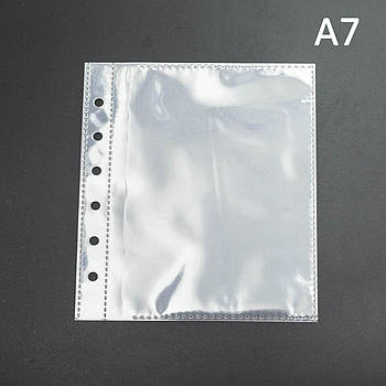 Файл, конверт для планера на кільцях А7 з 1 кишенею для візиток, карток FLP022