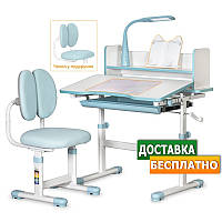 Школьная регулируемая парта и стул для детей школьников | ErgoKids BD-24 BL