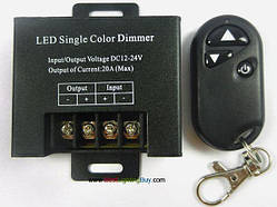 Одноколірний світлодіодний диммер із 3-клавішним радіочастотним пультом, DC12-24V, 20A