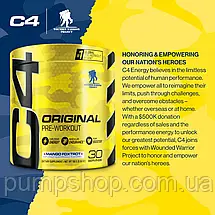 Передтренувальний комплекс Cellucor C4 Original X Wounded Warrior Project Pre Workout 186 г (30 порц.), фото 6