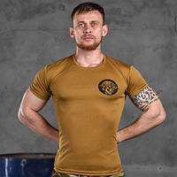 Армейская футболка потоотводная Odin coolmax койот, футболка для военнослужащих с принтом Nevil