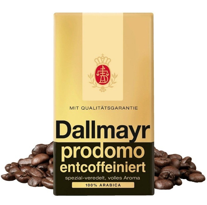 Оригінал!  Кава в зернах Dallmayr Prodomo Entcoffeiniert (без кофеїну), 500г