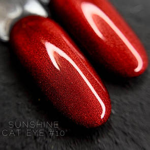 Гель лак котяче око CROOZ Sunshine Cat EYE №10 червоний 8мл