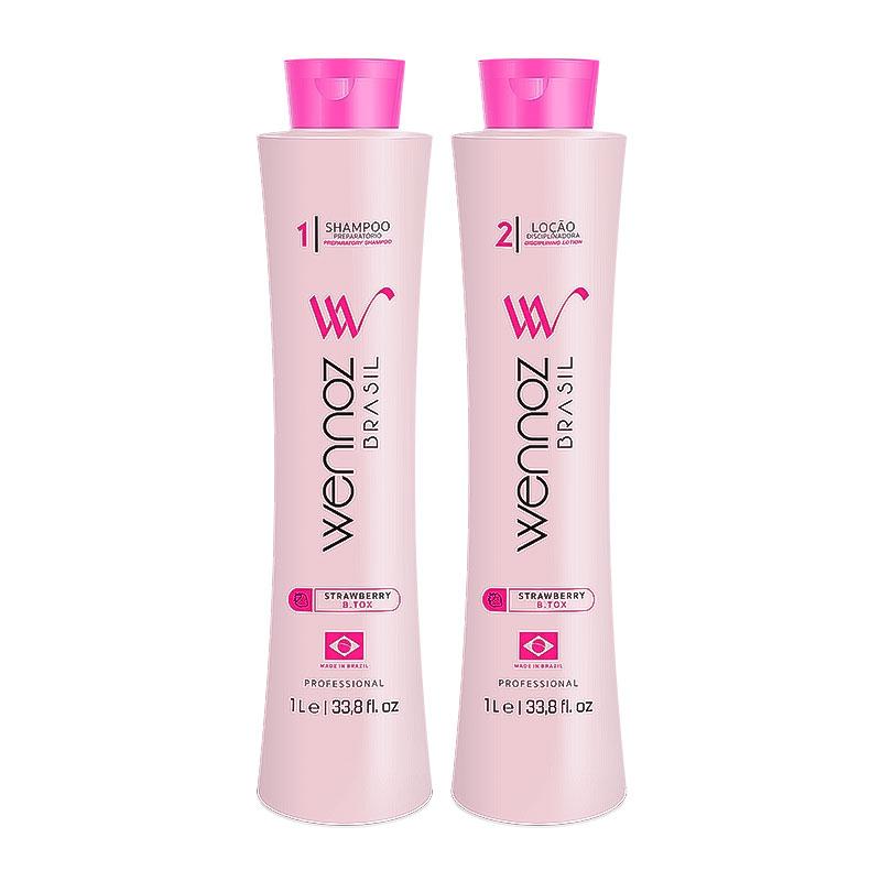 Набір ботексу Wennoz Brasil (Honma Tokyo) B.Tox Strawberry для розгладження волосся, 2х1000 мл (заводські)