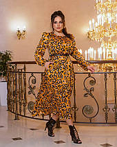 Костюм із платтям вільного крою шовк із довгими рукавами великих розмірів, фото 2