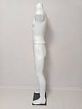 Манекен чоловічий у повний зріст без голови "Стас" на деревоплиті білий, фото 2
