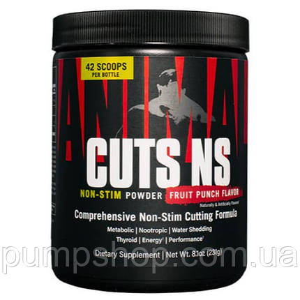 Жироспалювач без стимуляторів Universal Nutrition Animal Cuts NON-STIM 231 г (42 порц.), фото 2