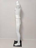 Манекен чоловічий білий у повний зріст без голови "Стас" на полімерній підставці, фото 5