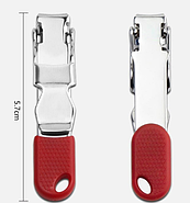 Складні міні-кусачки для нігтів Jian Xing Кніпсер Манікюрні щипці Червоний (KG-11520), фото 2