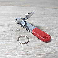 Складні міні-кусачки для нігтів Jian Xing Кніпсер Манікюрні щипці Червоний (KG-11520), фото 4