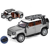 Машинка АвтоСвит Land Rover Defender 1:22 металлическая инерционная серая (AP-1721-GR)