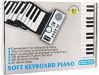 BESPORTBLE Roll Up Фортепианная клавиатура Портативная 61-клавишное гибкое пианино Электронное ручное