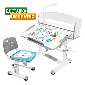 Дитячий комлект меблів одномісний стіл парта і стільчик для навчання | Evo-kids BD-10 (з лампою), фото 2