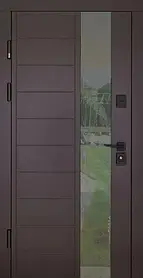 Вхідні двері Abwehr 367 UFO Cottage+терморозрив ral 8019 коричнева/vin білий