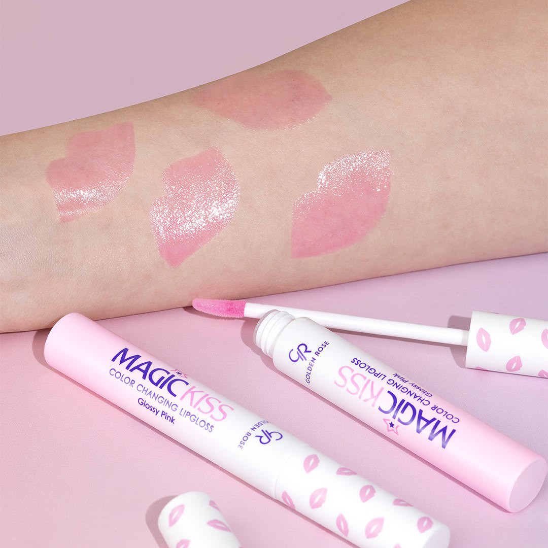 Блиск для губ, що змінює колір Golden Rose Magic Kiss Color Changing Lipgloss, фото 1