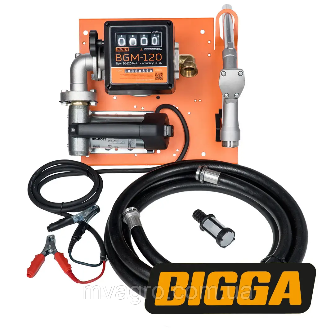 Bigga Beta DC-65 — Мобільна заправна станція для дизельного палива з витратоміром, 12/24 В, 45/65 л/хв, фото 1
