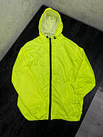 Куртка мужская весенняя осенняя демисезонная FS с капюшоном салатовая Ветровка весна осень Штормовка