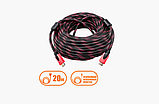Кабель шнур Hdmi Hdmi 20 метів з фільтром у тканинній оболонці, фото 4