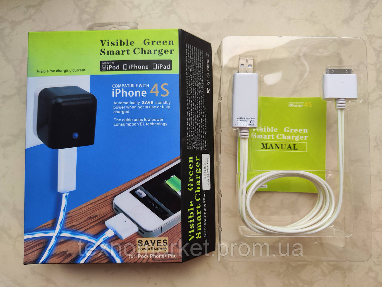Автомобільний зарядний пристрій (2USB) + мережа Griffin (2.1A) + кабель Apple iphone 2g, 3g, 4,4s, IPAD
