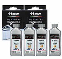 Набор для кофемашин Saeco (Жидкость удаления накипи Saeco CA6700/00 + фильтр Saeco AquaClean CA6903/00)
