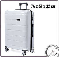 Валіза Rocket велика TM Columbus, 74 х 51 х 32 см, 4,7 кг, білий (1200-01)