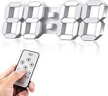 Оновіть 3D світлодіодний настінний годинник 14,5 дюйма з дистанційним керуванням, будильником для домашнього офісу