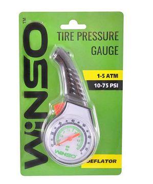 Манометр для шин автомобіля пластиковий, 5АТМ (100/200шт.) WINSO, фото 1