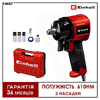 Гайковерт пневматический 610 Нм Einhell TC-PW 610 Compact 3 насадки Патрон 1/2" Кейс