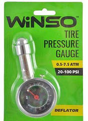 Манометр для шин автомобіля металевий,7,5 atm (35/140шт.) WINSO