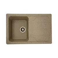 Кухонна мийка Platinum 7850 VERONA гранітна матова з кріпленням, 78x50 см, Карамель (000025152)