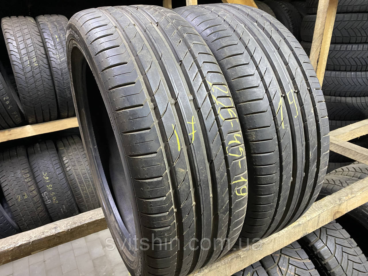 Літня пара 225/45R19 Cotinental ContiSportContact5 6.5мм, фото 1