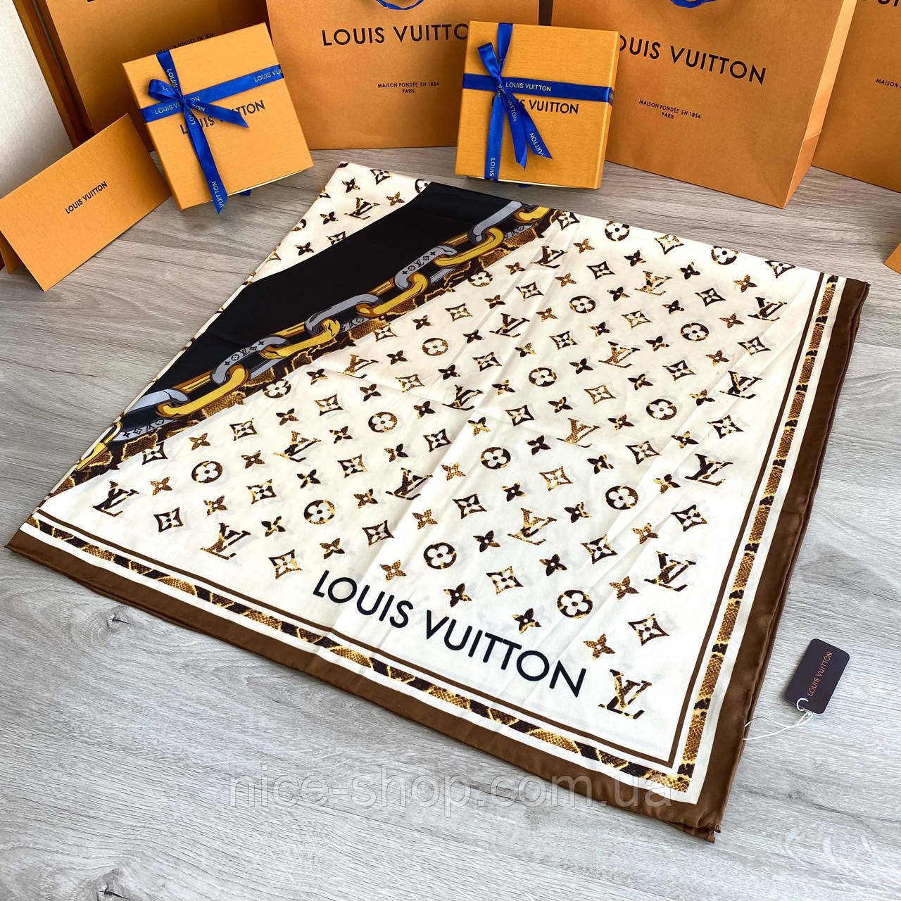 Хустка Louis Vuitton шовкова з ручною підшивкою