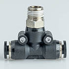 Фітинг пневматичний APB06-02 трійник під трубку D6, різьблення R 1/4"