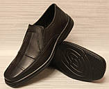 Чоловічі туфлі шкіряні чорні від виробника модель ВОЛ23-16, фото 7