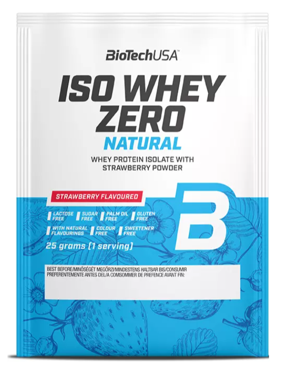 Протеїн Iso Whey Zero Natural BioTech 25 г Полуниця