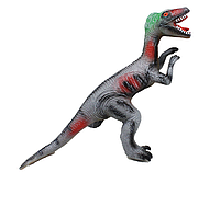 Динозавр резиновый "Велоцераптор", серый (K6014)