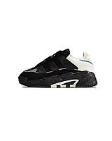 Мужские зимние кроссовки Adidas Niteball Low Black White WNTR|Качественные ботинки на зиму