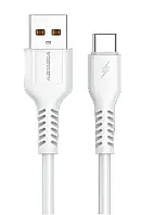 Кабель Denmen D42V Silicone Micro USB 2.4A 1M белый