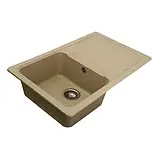 Кухонна мийка Platinum 7850 VERONA гранітна матова з кріпленням, 78x50 см, Сафарі (000025156), фото 2