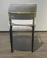 М'яке крісло на чорних ніжках із золотими підлокітниками Korfu (Корфу), фото 3