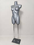 Манекен жіночий сірий "Венера рівна" на деревоплиті, фото 4
