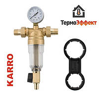 KARRO Фільтр самопромивний для холодної води 1/2 латунний KR88044