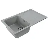 Кухонна мийка Platinum 7850 VERONA гранітна матова з кріпленням, 78x50 см, Сіра (000025157), фото 2