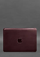 Кожаный чехол для MacBook 13 дюйм Бордовый Crazy Horse BlankNote