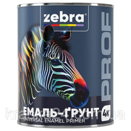 Емаль-грунт "ZEBRA" серія PROF помаранчева 2,5 кг, фото 2