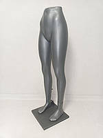 Манекен женских ног серый на полимерной подставке