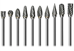 Фрези по металу твердосплавні 10 шт шарошки Lex lxascc10