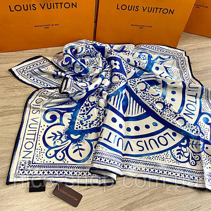 Хустка Louis Vuitton шовкова з ручною підшивкою, фото 6
